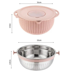 4-in-1 Stainless Steel Colander Set Versatile Kitchen Strainer_9