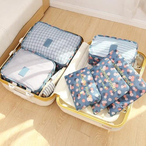 Six-Piece Set of Travel Organiser Storage Bags - Four Designs Available - Groupy Buy