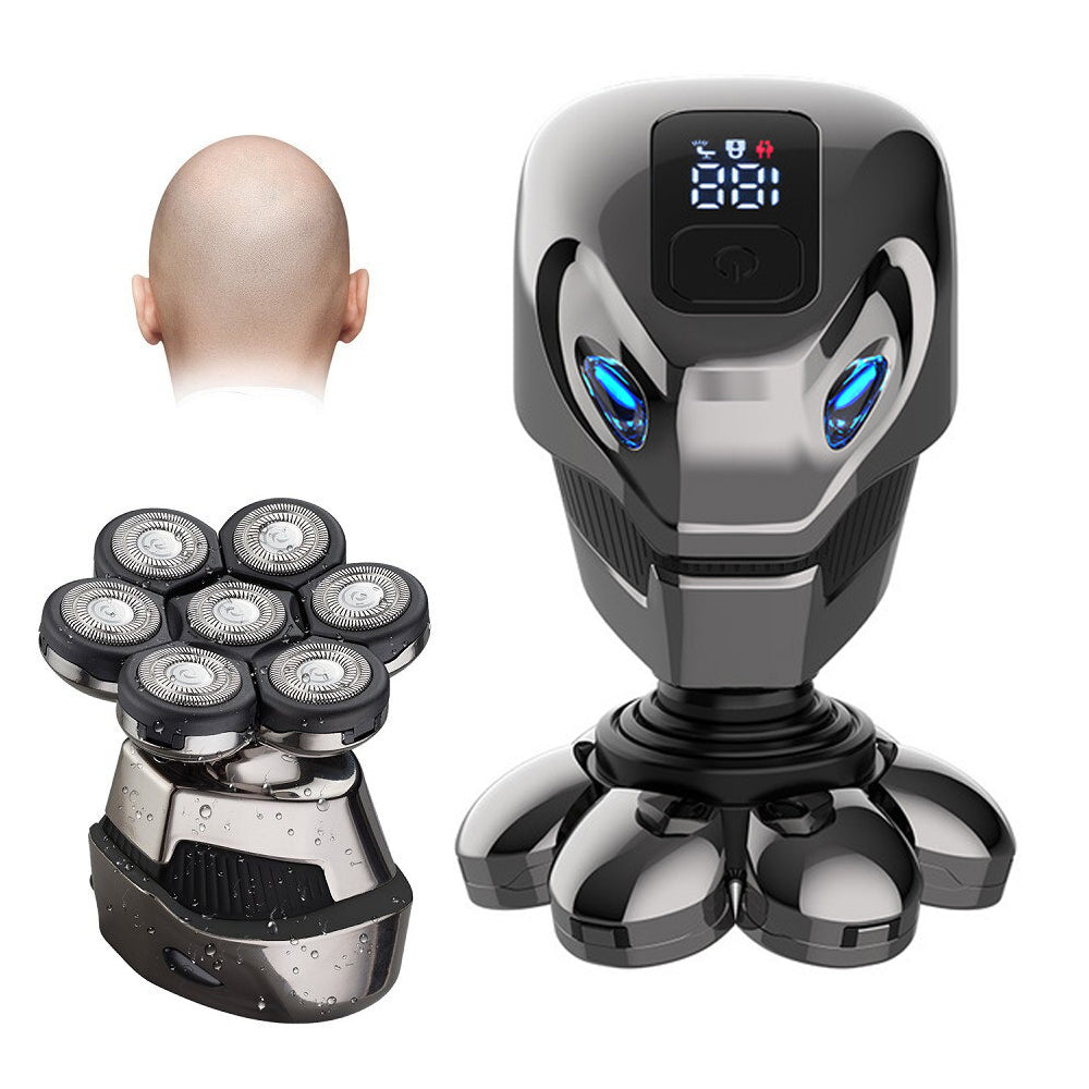USB Rechargeable 7 Head Electric Shaver with LED Display