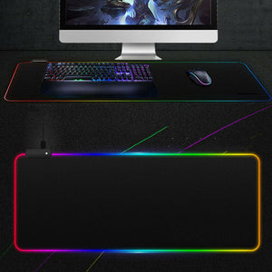 RGB LED Non-Slip Luminous Mouse Pad for Gaming PC Keyboard