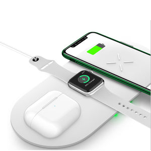 18W 3-in-1 Fast Charging Wireless QI Charger Pad for Apple, Samsung, Apple Watch and AirPods