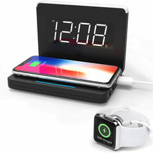 2-in-1 Foldable Wireless Charger for QI Devices and Digital Clock