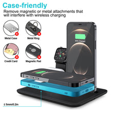 Multi-Function QI Enabled Wireless 3-in-1 Fast Charging Station