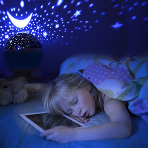 LED Galaxy Star Rotating Night Light Projector