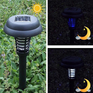 Solar Powered Outdoor LED Mosquito and Bug Zapper Insect Pest Killer Lamp