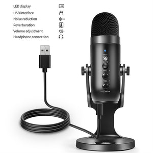 USB Condenser Microphone for PC Streaming and Recording