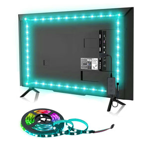 USB LED Colour Changing Strip Lights with Remote Control
