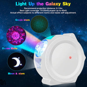 LED Night Light Wi-Fi Enabled Star Projector with Nebula Cloud