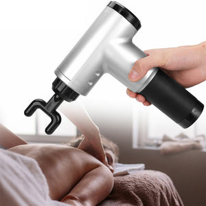 Rechargeable Electric Deep Muscle Tissue Massage Gun with 4 Massage Heads