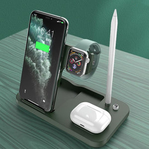 Four-in-one wireless charger phone holder