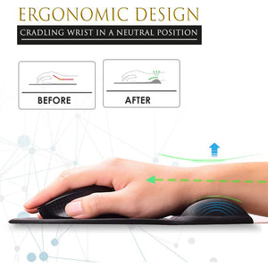 Ergonomic Mouse Pad with Wrist Support Mouse Pad with Memory Foam Rest