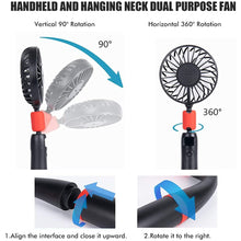 2-in-1 Portable Handheld and Hanging Neck Fan