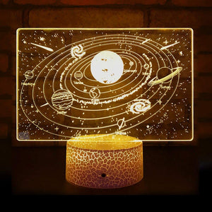 Solar System 3D Optical Illusion Lamp