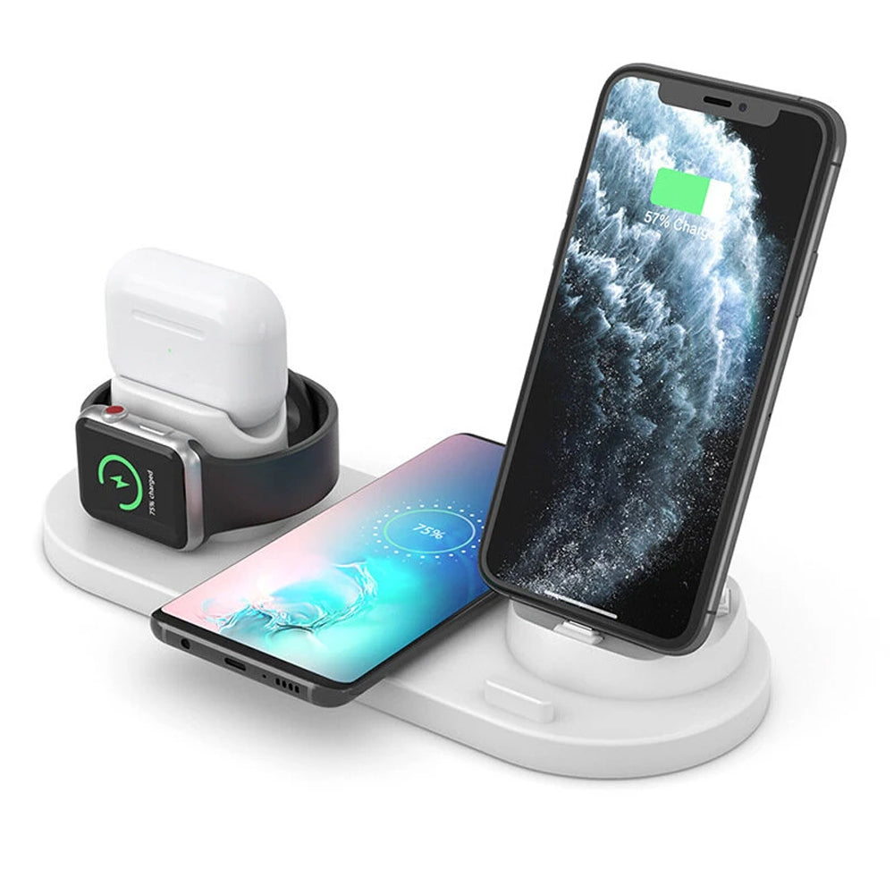 6-in-1 Multifunctional Wireless Charging Station for Qi Devices