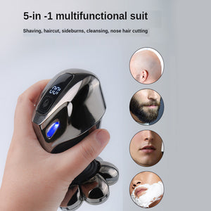 USB Rechargeable 7 Head Electric Shaver with LED Display