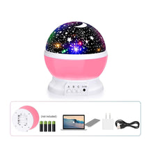 LED Galaxy Star Rotating Night Light Projector