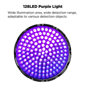 Battery Operated 128 UV LED Flashlight Pet Urine Detector