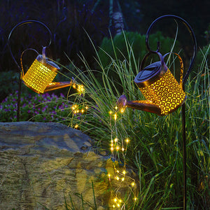 Solar Powered Watering Can Sprinkling Lights
