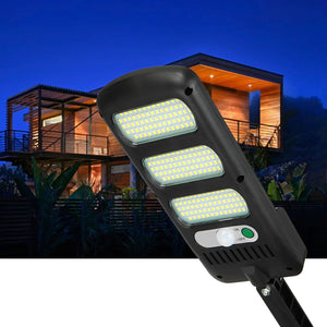 LED Solar Street Wall Light PIR Motion Sensor Dimmable Lamp