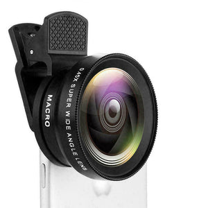 Universal 2-in-1 Wide Angle and Macro Lens Mobile Phone Clip HD Camera Lens