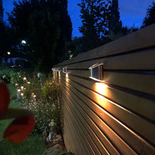 2 Packs Solar Powered Outdoor Wall Lamp Garden Step Light