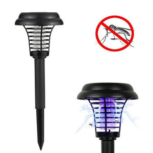 Solar Powered Outdoor LED Mosquito and Bug Zapper Insect Pest Killer Lamp