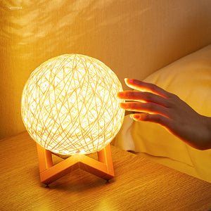 USB Interface Creative Sepak Takraw Decorative Moon Lamp