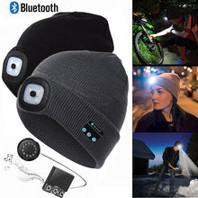 Bluetooth Music Knitted Hat with LED Lamp Cap