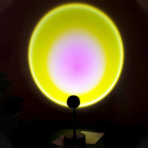 LED Sunset Sunlight and Rainbow Night Light Projector Lamp for Bedroom Home and Office
