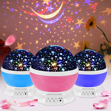 LED Galaxy Star Rotating Night Light Projector