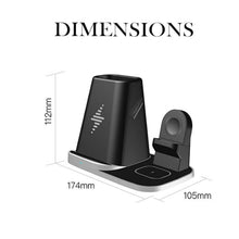 4-in-1 Universal Vertical Wireless QI Charging Station and Storage Box for APPLE QI Devices