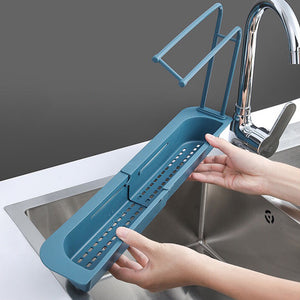 Telescopic Sink Rack Storage Drain Basket