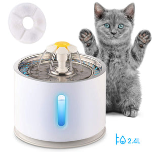 Automatic Pet Water Fountain with Pump and LED Indicator
