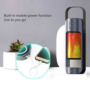 Flame Light Wireless Bluetooth Speaker and Charger for QI Phones