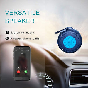 Waterproof Bluetooth Speaker with HD Sound, 6H Playtime Portable Speaker with Suction Cup, Built-in Microphone