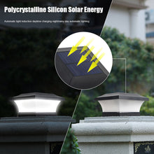 Solar Powered Outdoor Fence Gate Pillar Column Head Light