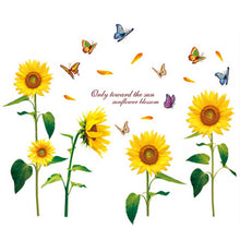 Sunflower Butterfly Wall Stickers Decor