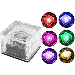 Solar Powered Multi-Color Light Up LED Light Cubes with Switch