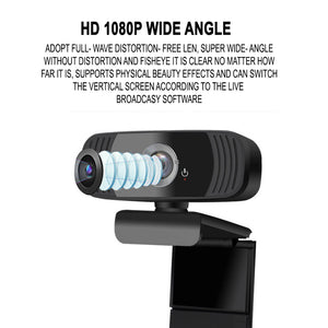 1080P Full Wide Screen HD Web Camera with Mic