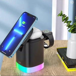 3-in-1 Wireless Magnetic Charger with RGB Backlight