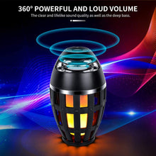 USB Rechargeable Outdoor Bluetooth Speaker with LED Flame Light
