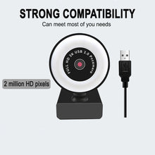 1080P HD Fixed Focus USB Webcam with Microphone for Desktop PC Web Camera