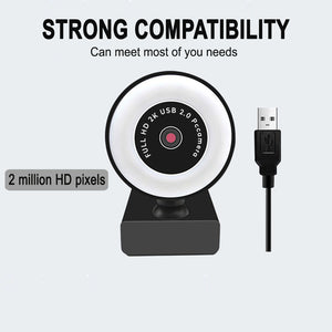 1080P HD Fixed Focus USB Webcam with Microphone for Desktop PC Web Camera