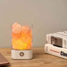 Negative ion air purification crystal salt stone lamp