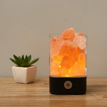 Negative ion air purification crystal salt stone lamp