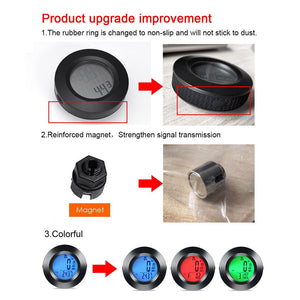 Tri-color RGB Wireless Round Waterproof Self-Propelled Backlight English Odometer