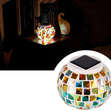 Solar Powered LED Mosaic Garden Light