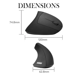 3 Sensitivity 2.4G Optical Wireless Vertical Ergonomic Mouse