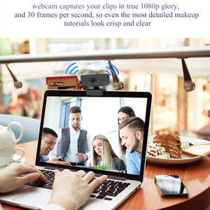 HD 1080P Webcam with Built-in Microphone - Groupy Buy