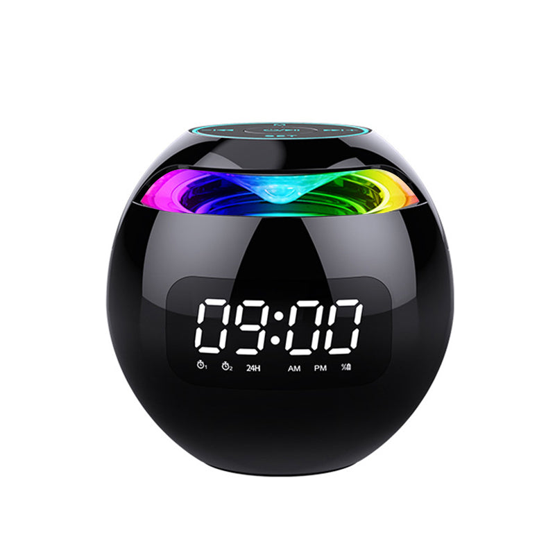 Wireless Rechargeable Spherical Speaker and Digital Clock